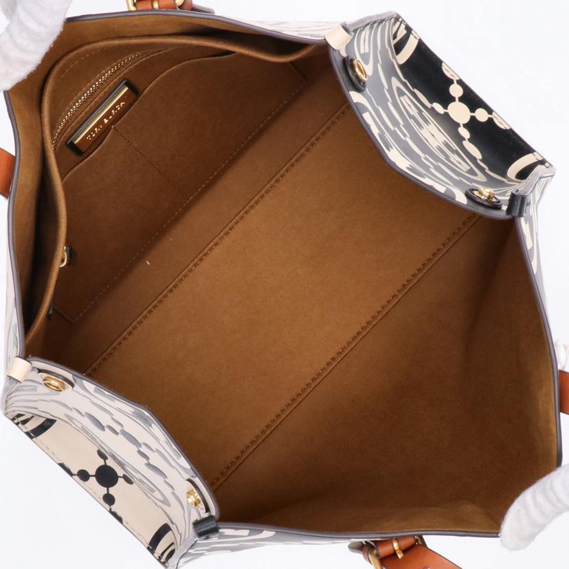 TORY BURCH トリーバーチ/T-モノグラム/コントラストエンボストートバッグ/141646//Aランク/91