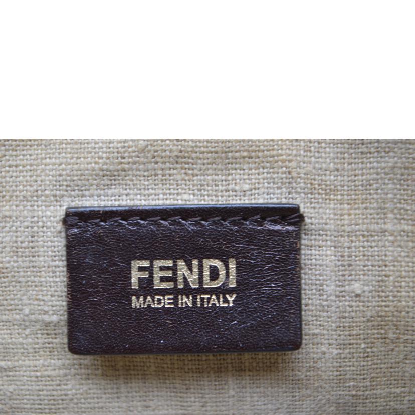 FENDI フェンディ/ペカンラインキャンバスレザートート/ルージュ/8BH185//FKN********/Bランク/89