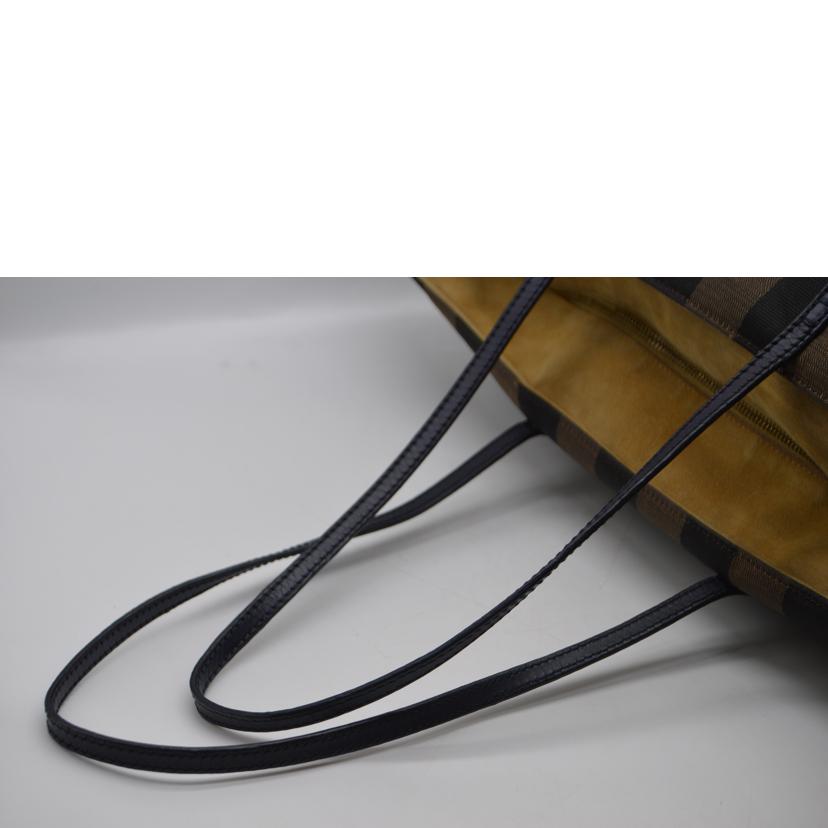 FENDI フェンディ/ペカンラインキャンバスレザートート/ルージュ/8BH185//FKN********/Bランク/89