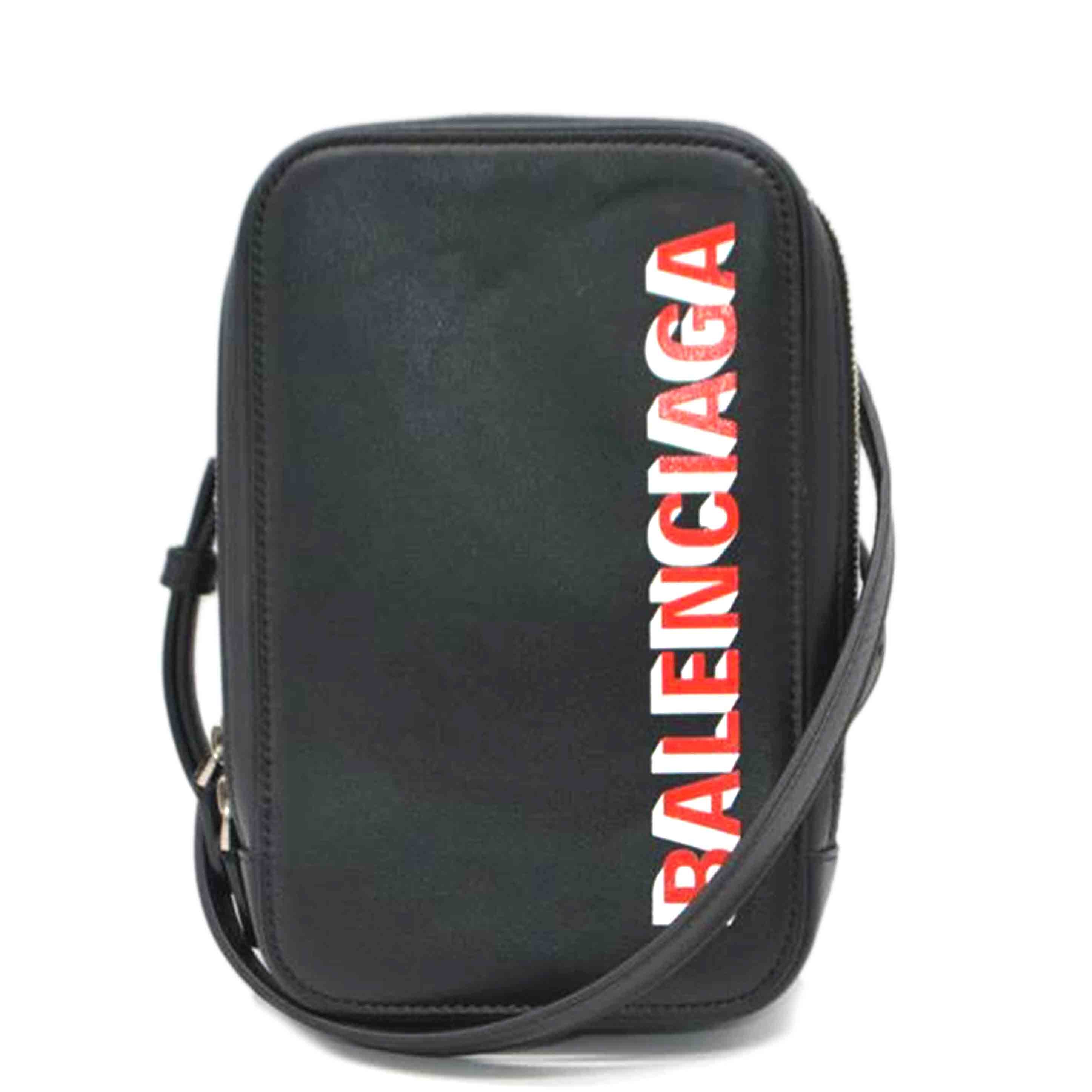 BALENCIAGA バレンシアガ/エブリディフォンカーフレザーポーチ/ノワール/618189//106***********/Bランク/89