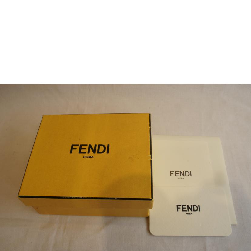 FENDI フェンディ/マイクロウォレットナッパレザーエンボスズッカエンジ//ABランク/92