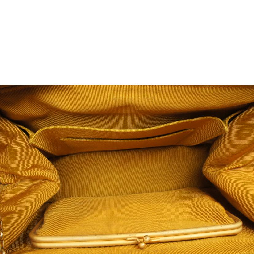 CHANEL シャネル/Vステッチキルティングウールチェーンショルダーイエロー//372****/ABランク/92