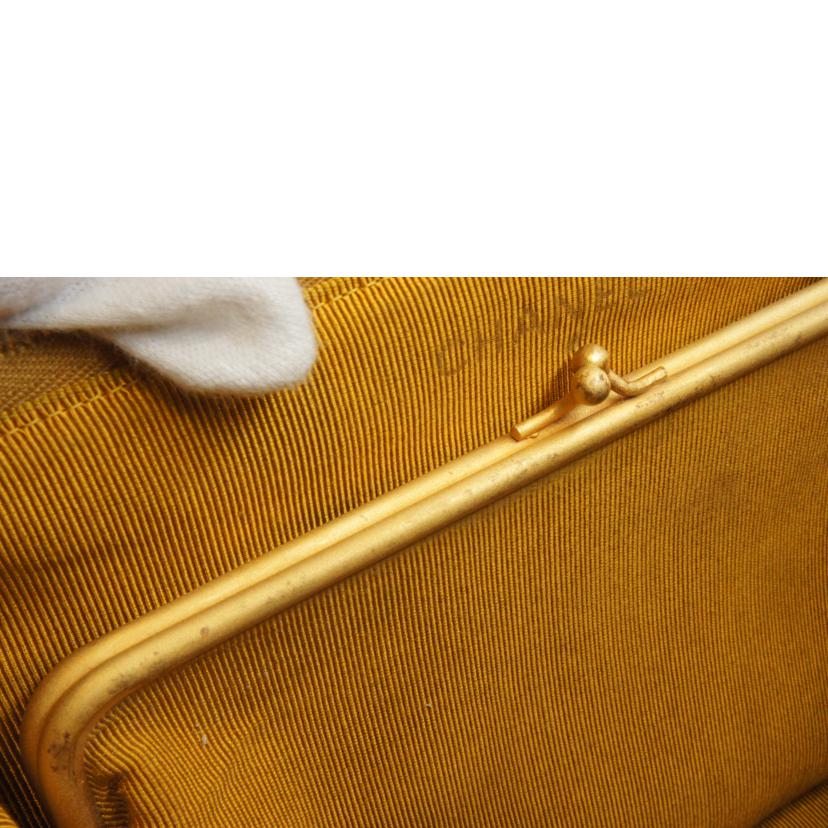 CHANEL シャネル/Vステッチキルティングウールチェーンショルダーイエロー//372****/ABランク/92