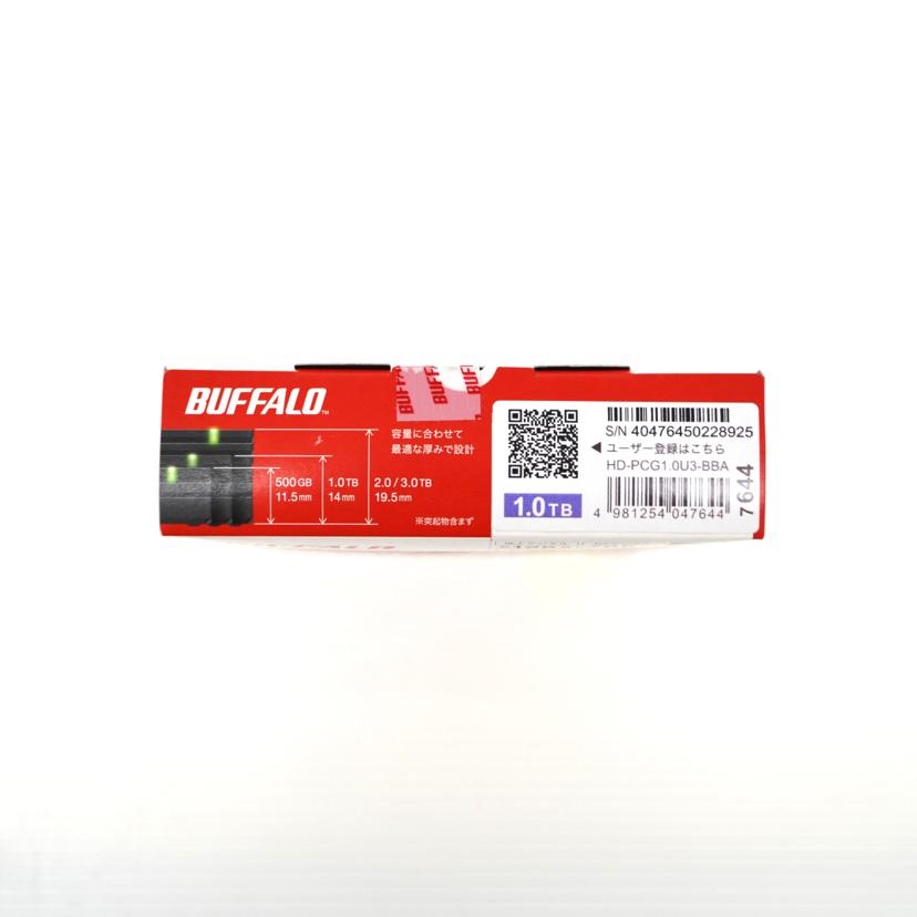 BUFFALO バッファロー/ポータブルHDD 1TB/HD-PCG1.0U3-BBA//Sランク/75