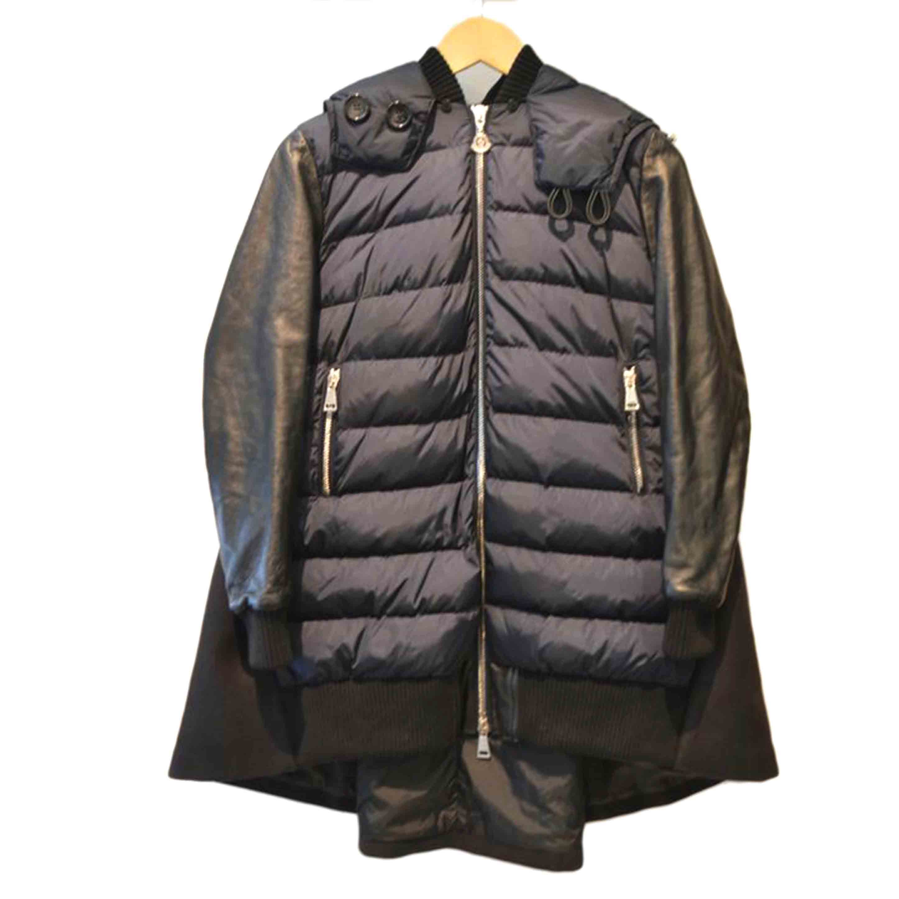 MONCLER モンクレール/BLOISレザーウールスリーブジャケット/XSサイズ/A20934980980//Aランク/89