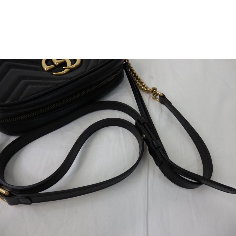 GUCCI グッチ/GGマーモント/キルティング/ショルダーバッグ/黒/447632//520***/Aランク/84