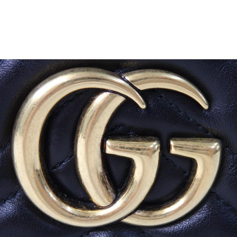 GUCCI グッチ/GGマーモント/キルティング/ショルダーバッグ/黒/447632//520***/Aランク/84