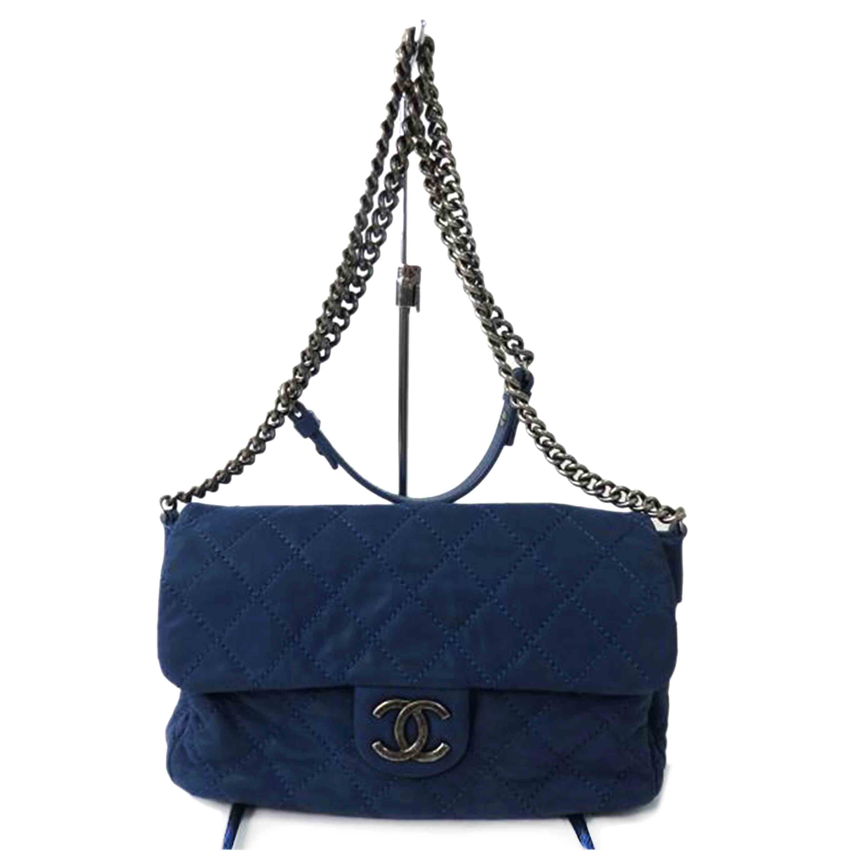 CHANEL シャネル/ココマーク/ワイルドステッチ/チェーンショルダーバッグ/青系//168*****/ABランク/84