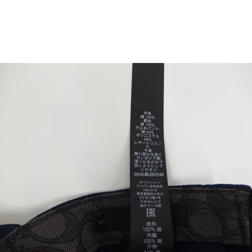 COACH/COACHベースボールキャップ/ネイビー//Aランク/82