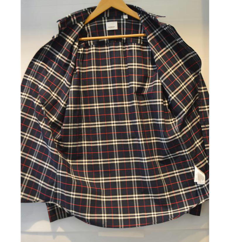 BURBERRY バーバリー/ノバチェックメンズシャツ/ネイビー/Mサイズ/8018640//ABランク/89