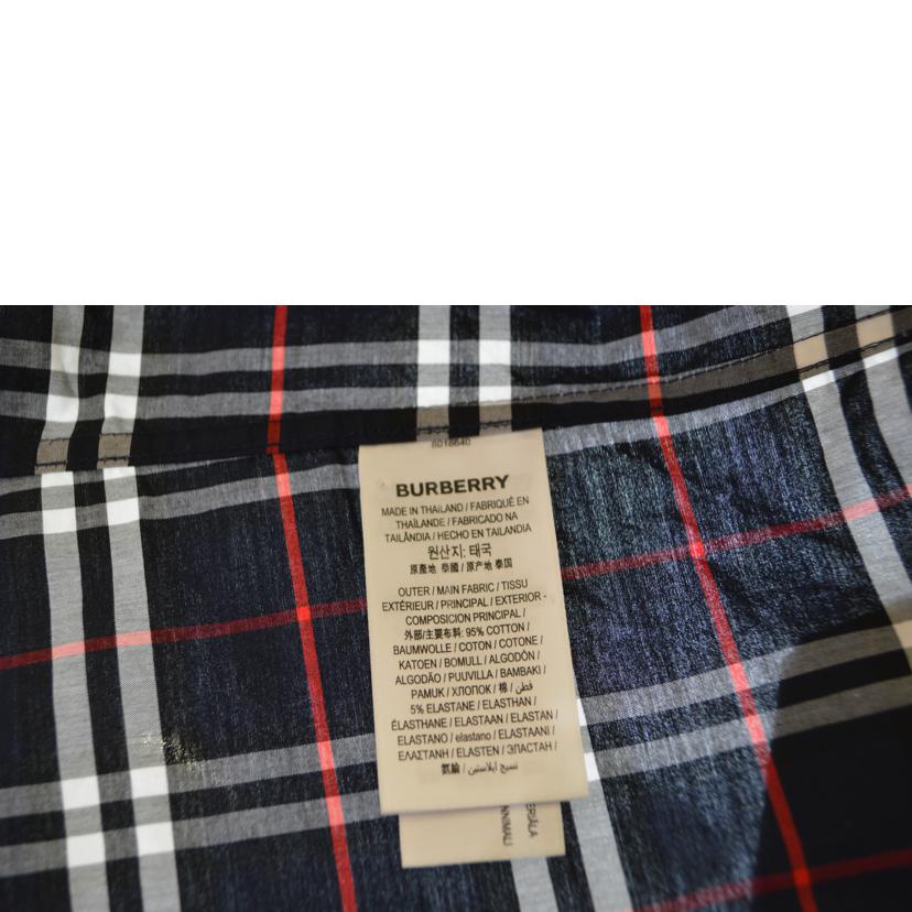 BURBERRY バーバリー/ノバチェックメンズシャツ/ネイビー/Mサイズ/8018640//ABランク/89