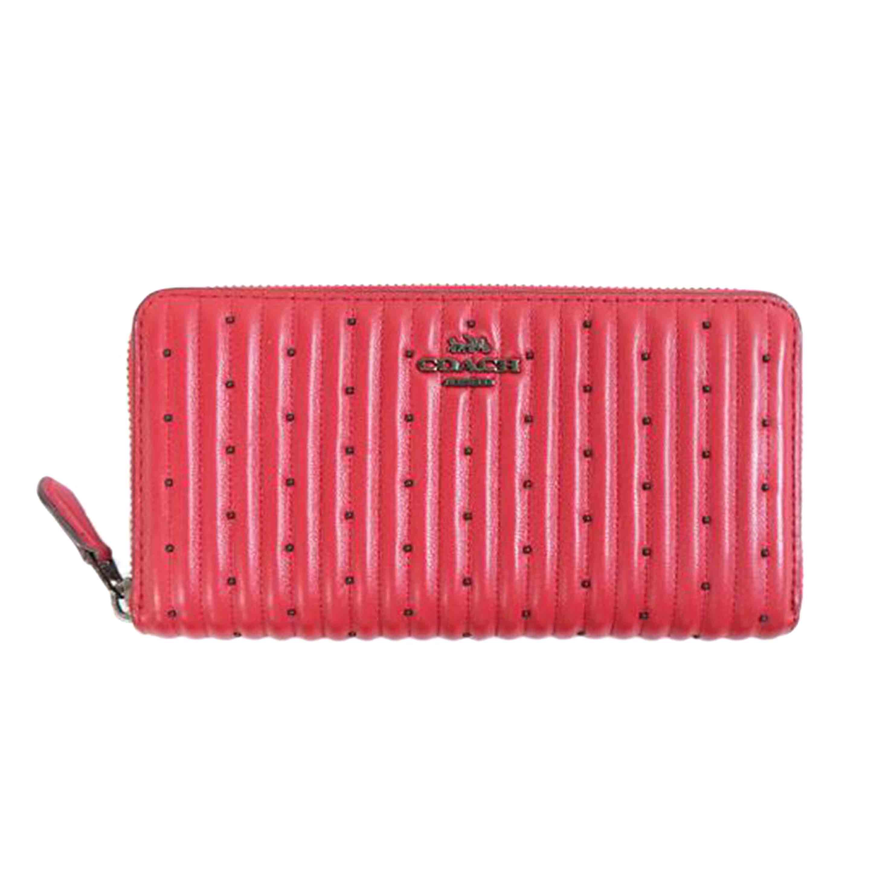 COACH コーチ/ リベットレザーアコーディオンジップウォレット/76273//E19**/Aランク/71