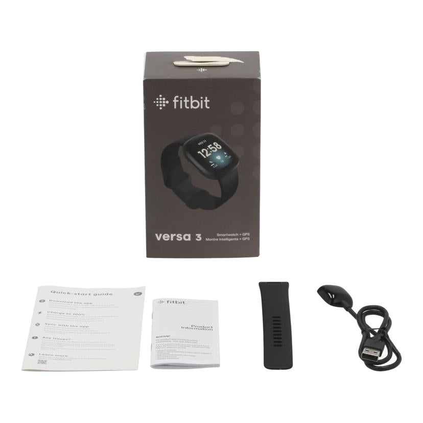 fitbit フィットビット/スマートウォッチ/Fitbit Versa3/FB511BKBK-FRCJK//1P68/Bランク/18