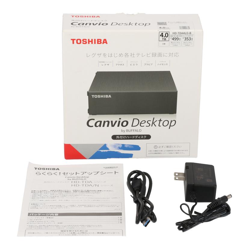 TOSHIBA 東芝 /外付けHDD 4TB/HD-TDA4U3-B//10573833102274/ABランク/77