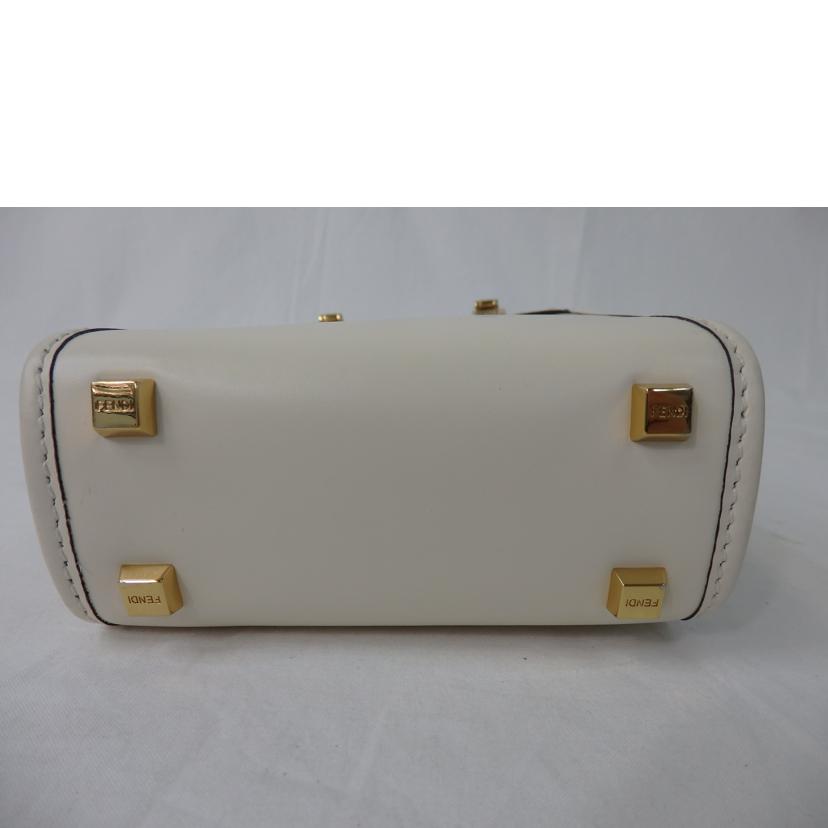 FENDI フェンディ/ミニ サンシャイン/ショルダーバッグ/ショッパー/ホワイト系/8BS051//ABV*/Aランク/84