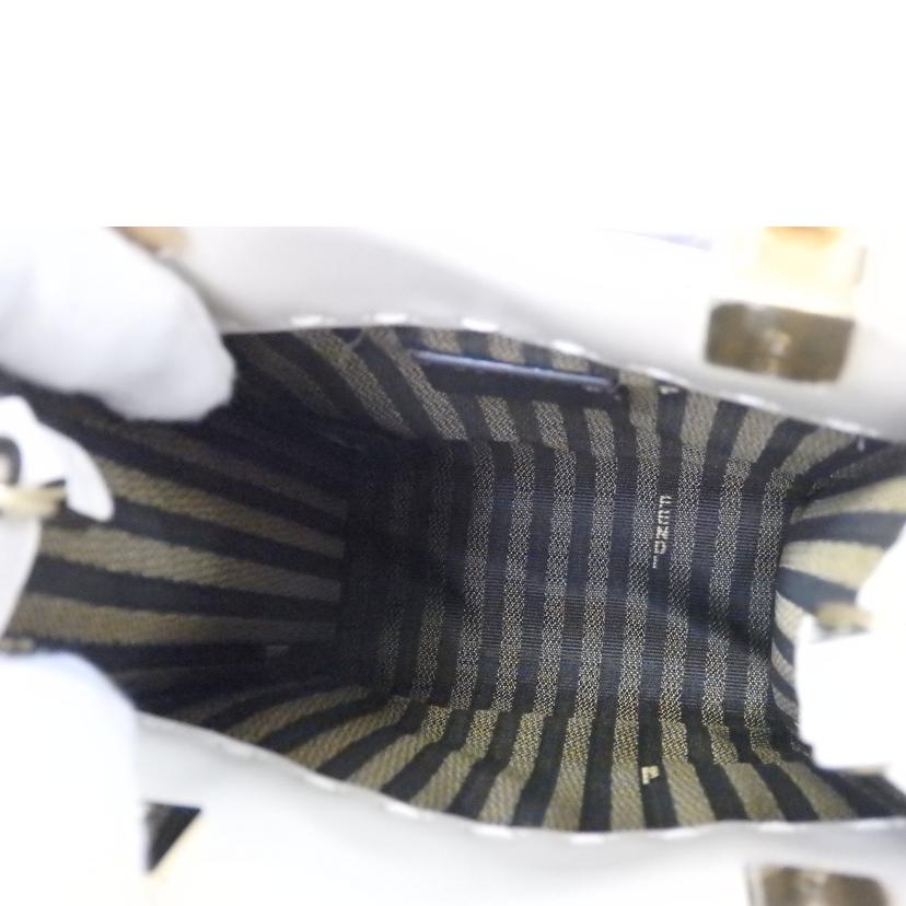 FENDI フェンディ/ミニ サンシャイン/ショルダーバッグ/ショッパー/ホワイト系/8BS051//ABV*/Aランク/84