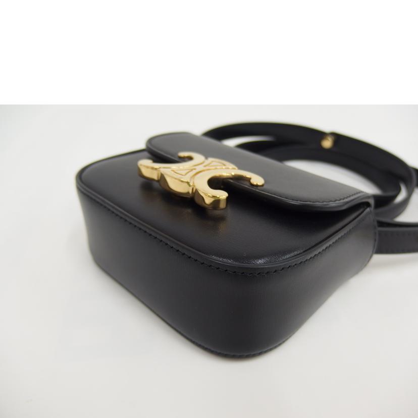 CELINE セリーヌ/ミニトリオンフ/ミニクロード/ノワール//Aランク/82