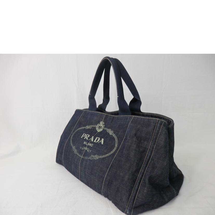 PRADA プラダ/カナパ/トートバッグ/デニム/BLEU×FUXIA/BN1872//197/ABランク/84