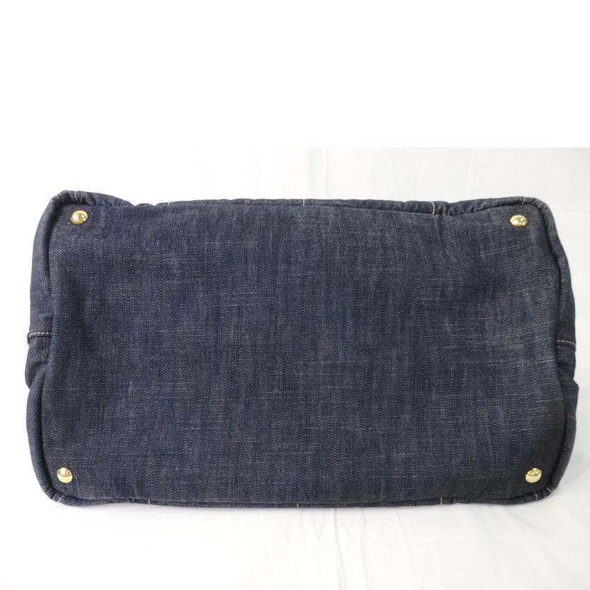 PRADA プラダ/カナパ/トートバッグ/デニム/BLEU×FUXIA/BN1872//197/ABランク/84