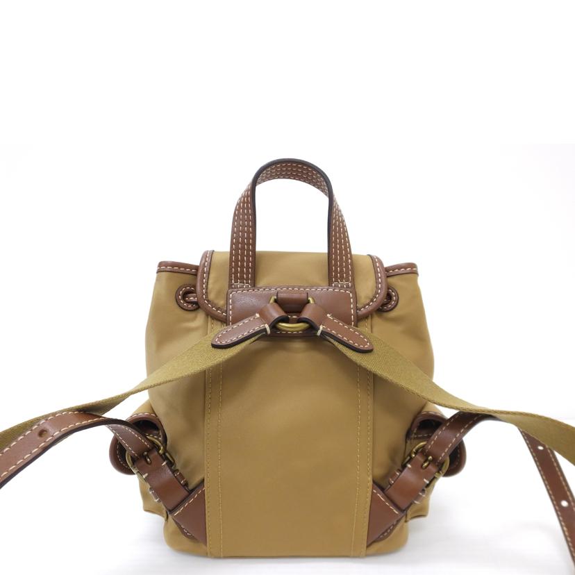 POLO RALPH LAUREN ポロ ラルフローレン/レザートリムツイル バックパック/Bellport//Aランク/88