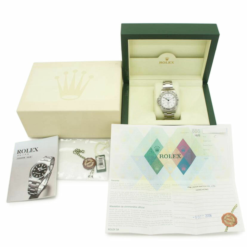 ROLEX/エクスプローラーⅡ/白文字盤/16570//D91****/Aランク/85