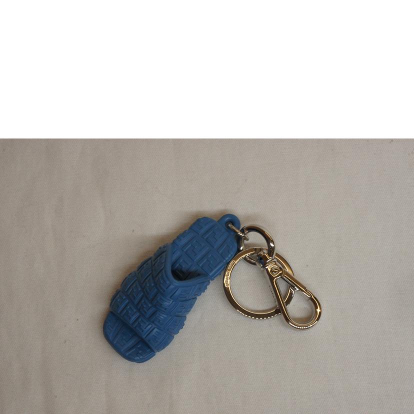FENDI フェンディ/ズッカ柄サンダルキーチャームブルー//Aランク/92