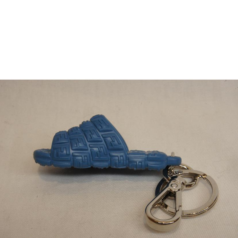 FENDI フェンディ/ズッカ柄サンダルキーチャームブルー//Aランク/92