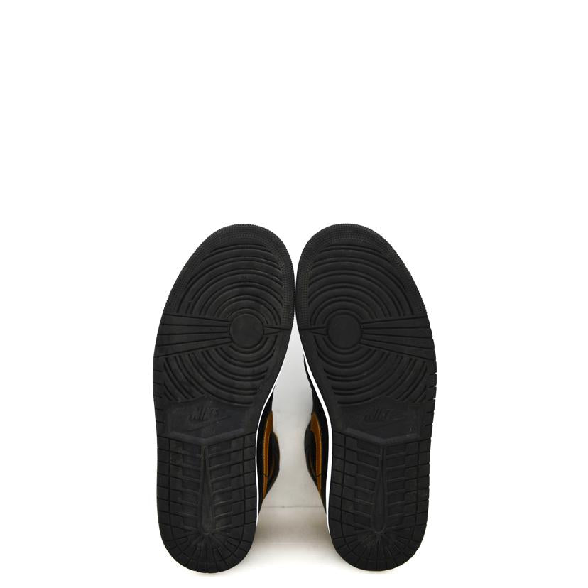 NIKE ナイキ/エアジョーダン1ミッド/ブラックメタリックゴールド/DQ8426-071//Aランク/75