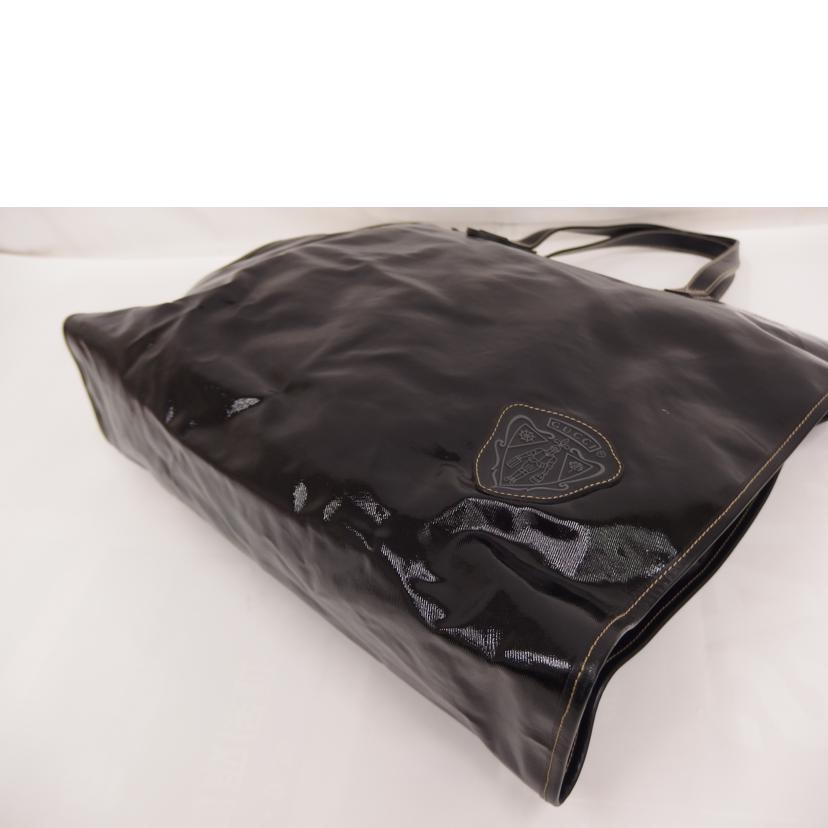GUCCI グッチ/エンブレムコーティングトート/黒/181905//498***/Aランク/82