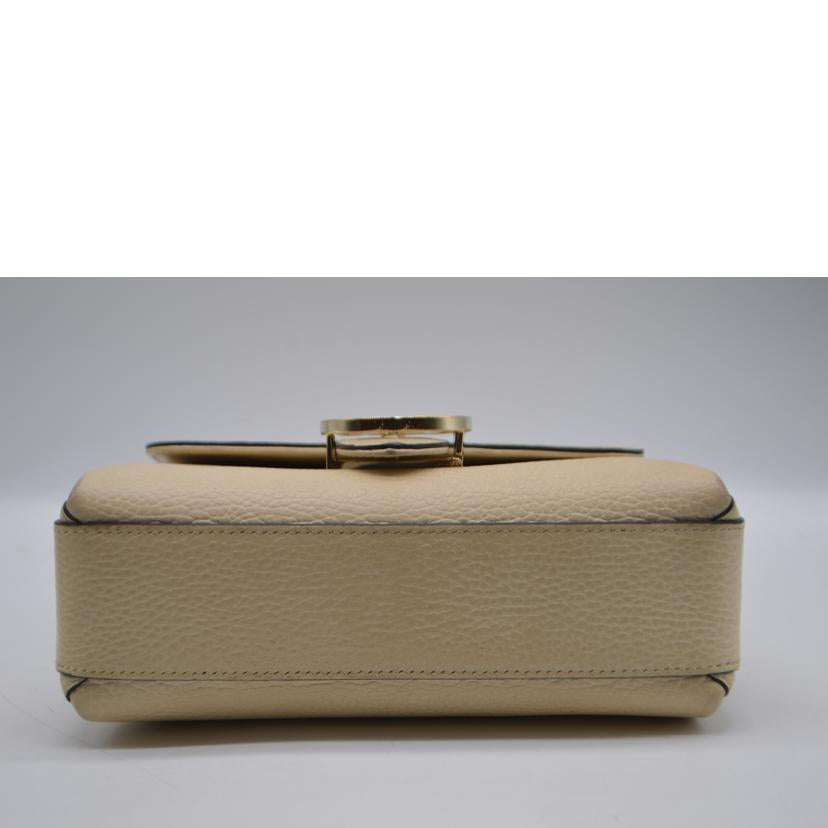 GUCCI グッチ/インターロッキングGチェーンレザーショルダー/アイボリー/607720//Bランク/89