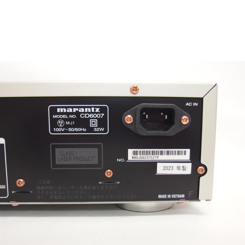 marantz マランツ/ハイレゾ対応CDプレイヤー/CD6007//62375279/Bランク/04