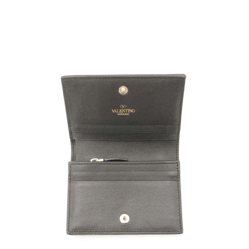 VALENTINO ヴァレンティノ ガラヴァーニ/ロックスタッズコンパクトウオレット/ブラック/QW0P0P39BOL//Aランク/69