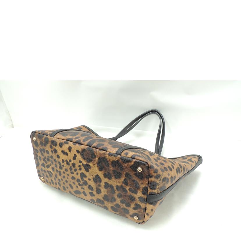 DOLCE&GABBANA D&G/レオパードトート/ブラウン//Aランク/69