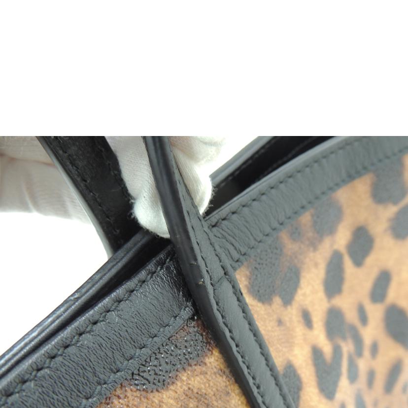 DOLCE&GABBANA D&G/レオパードトート/ブラウン//Aランク/69