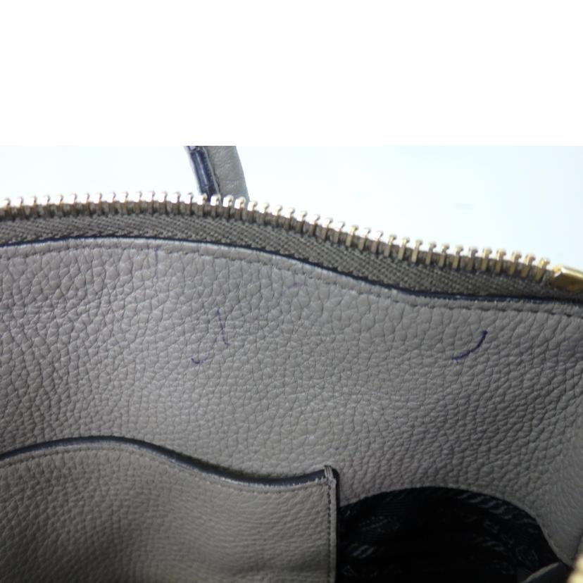 PRADA プラダ/レザー2wayショルダーバッグ/グレー/1BA111//158/Bランク/84