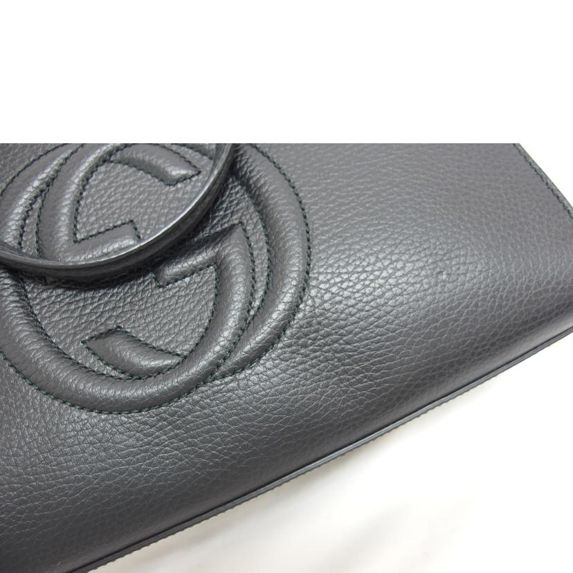 GUCCI グッチ/ソーホー/インターロッキングG/ハンドバッグ/ブラック/9264180336224//520***/ABランク/18
