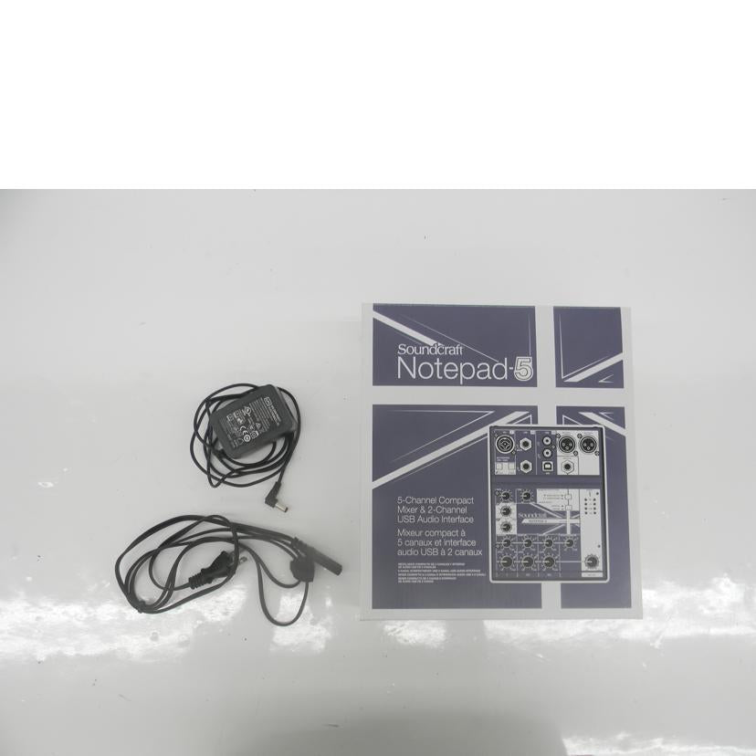 Soundcraft サウンドクラフト/オーディオインターフェース付 ミキシングコンソール/Notepad-5//ABランク/75