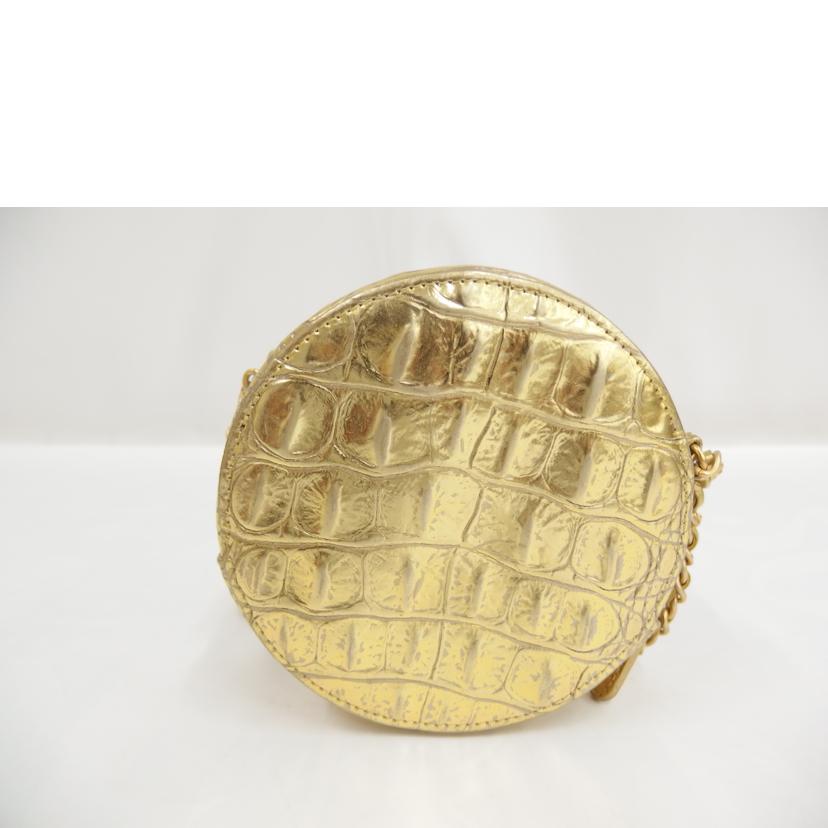 CHANEL シャネル/ココマーク/クロコ型押しラウンドチェーンショルダー//281*****/ABランク/82