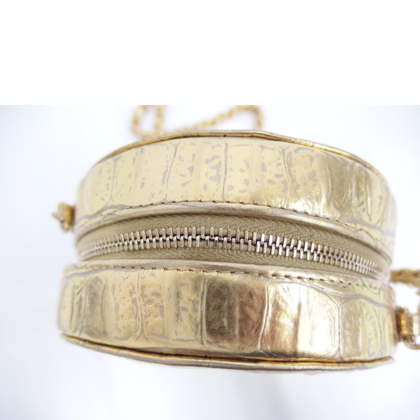 CHANEL シャネル/ココマーク/クロコ型押しラウンドチェーンショルダー//281*****/ABランク/82