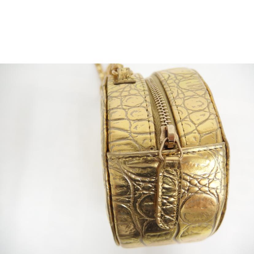 CHANEL シャネル/ココマーク/クロコ型押しラウンドチェーンショルダー//281*****/ABランク/82