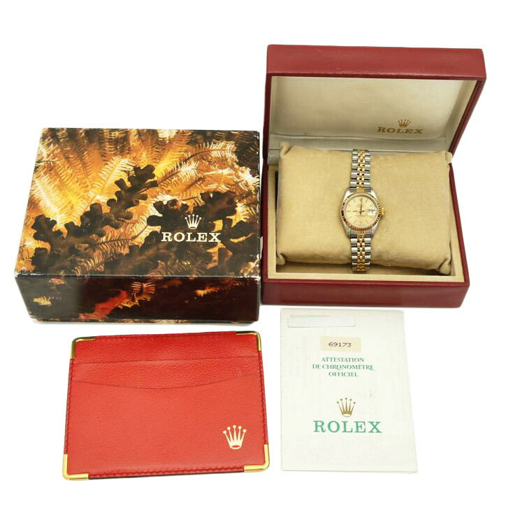 ROLEX ロレックス/デイトジャスト・レディース・SS×YG/9番/69173//966**********/Aランク/75