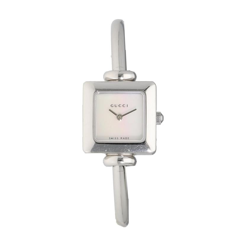 GUCCI グッチ/スクェアフェイス/シェル文字盤/バングルウォッチ/クォーツ/1900L//121*****/ABランク/18