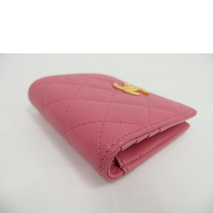 CHANEL シャネル/キャビアスキン二つ折り財布/ピンク//XXU*****/ABランク/82