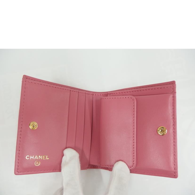 CHANEL シャネル/キャビアスキン二つ折り財布/ピンク//XXU*****/ABランク/82
