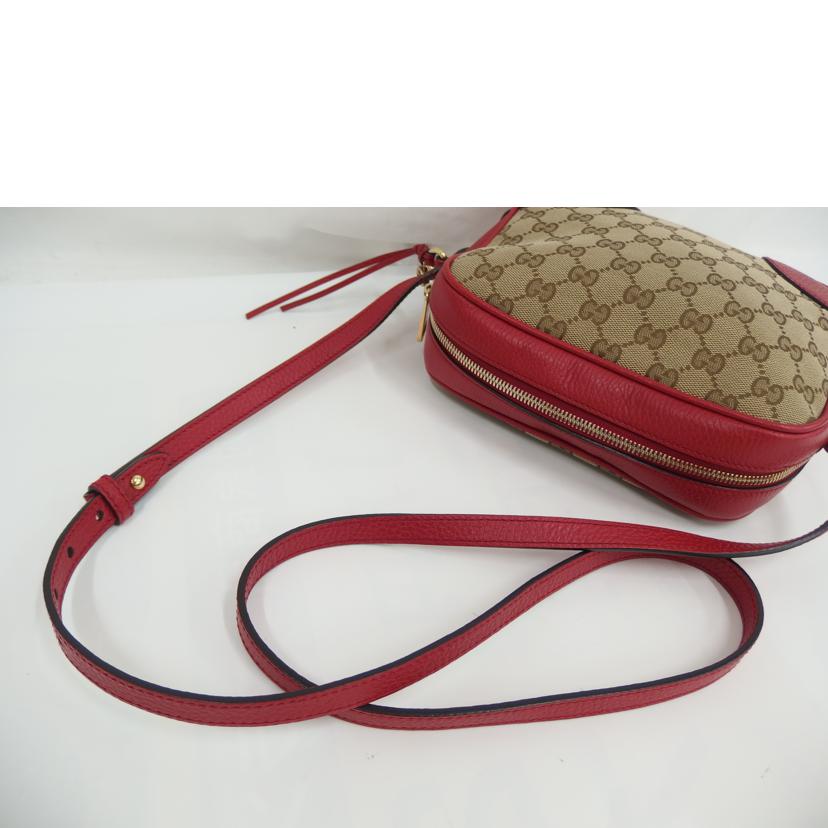 GUCCI グッチ/GGキャンバスショルダー/赤/449413//520***/Aランク/82