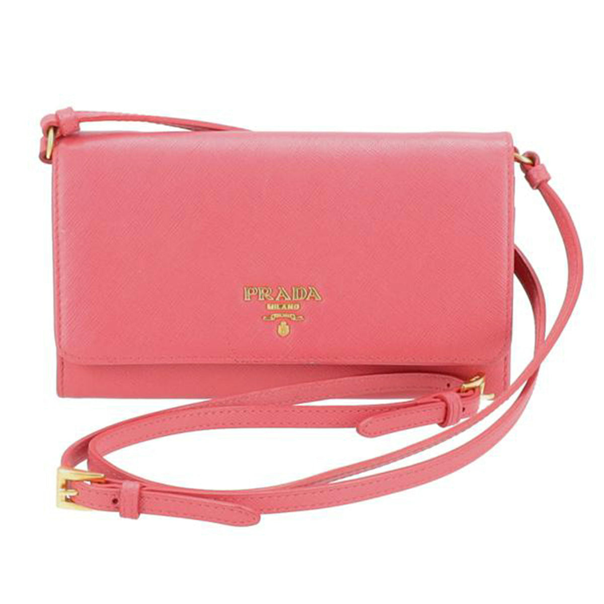 PRADA プラダ/サフィアーノ ショルダーウォレット //224/Bランク/24