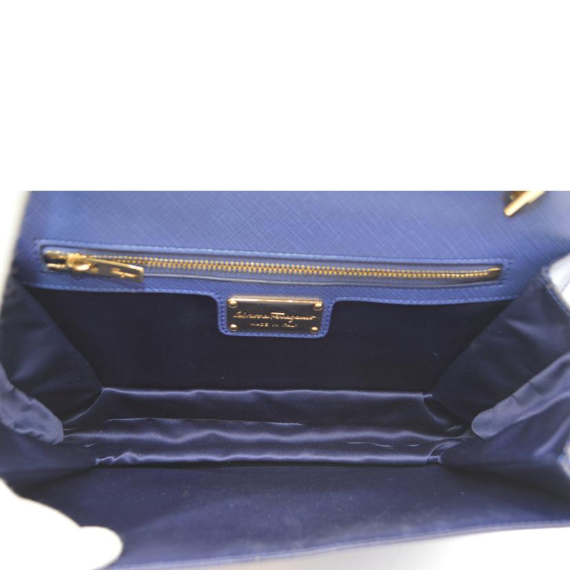 Ferragamo フェラガモ/ヴァラリボンチェーンレザーショルダー/AU-21/E1480//Bランク/89