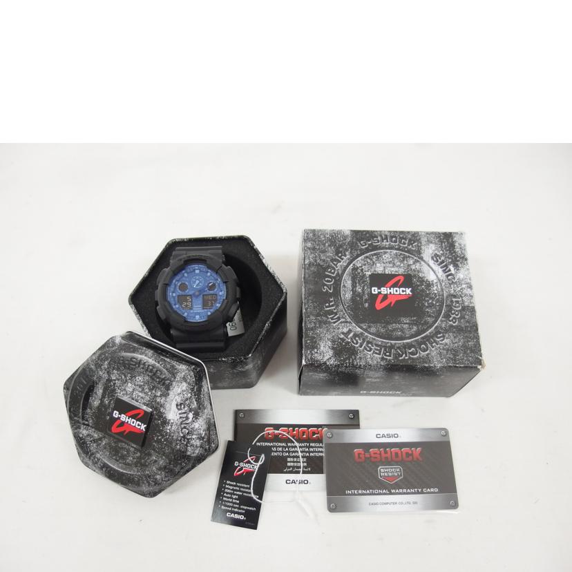 CASIO カシオ/G-SHOCKペイズリー文字盤/デジアナウォッチ/クォーツ/GA-100BP-1ADR//Aランク/04