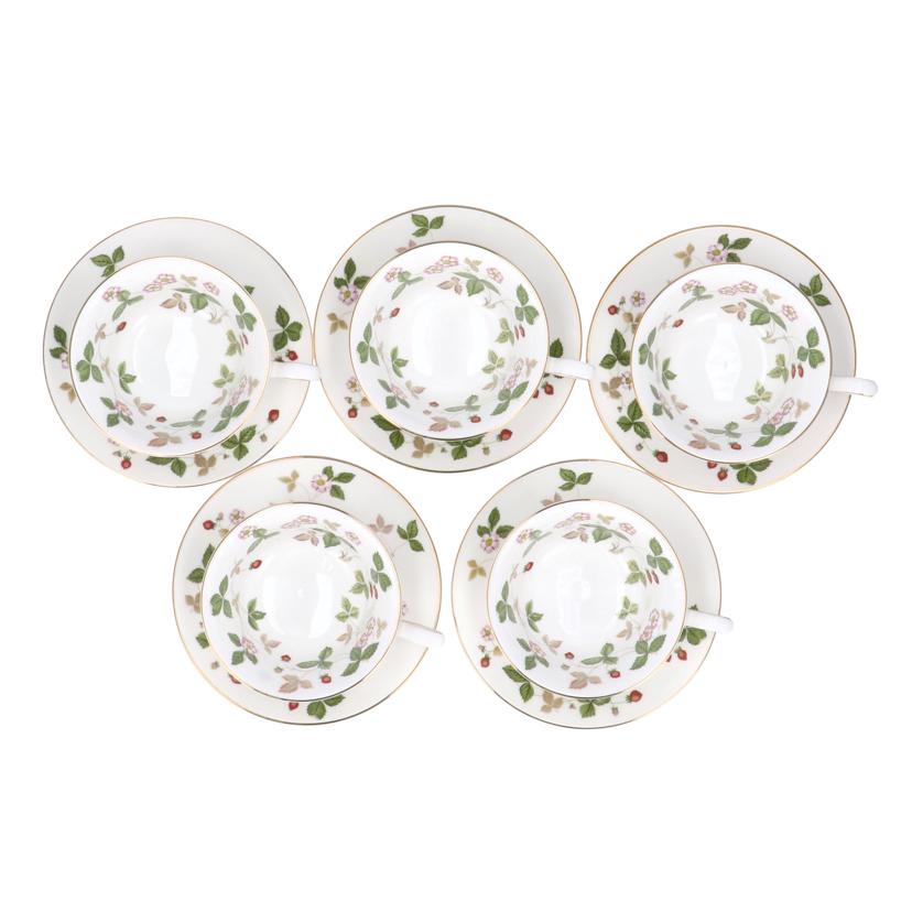 WEDGWOOD ウェッジウッド/ワイルドストロベリーカップ&ソーサー5客セット//Aランク/94