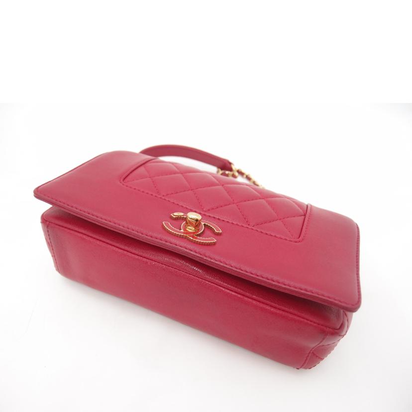 CHANEL シャネル/ターンロックチェーンショルダー/レッド//215*****/Aランク/69